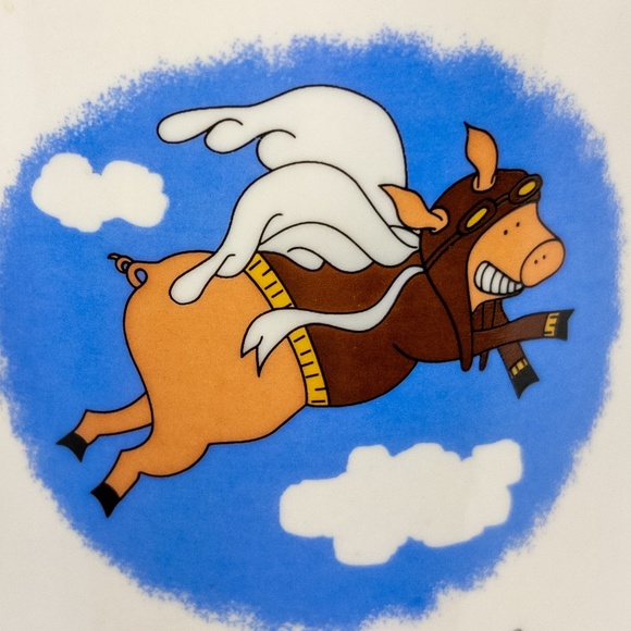 When Pigs Fly Cafe Coffee Mug Cup from Waterford C - Picture 2 of 5